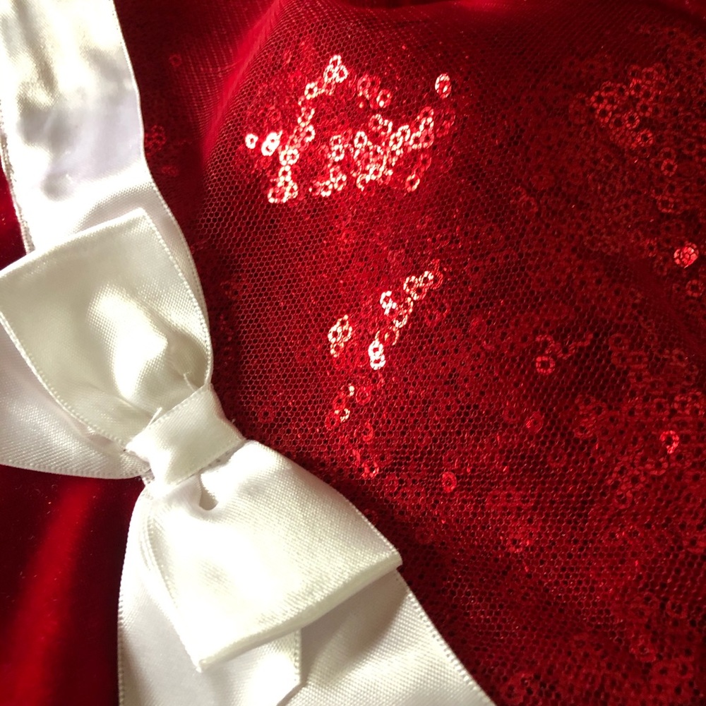 Pink & Violet Red Velvet Special Occasion Dress